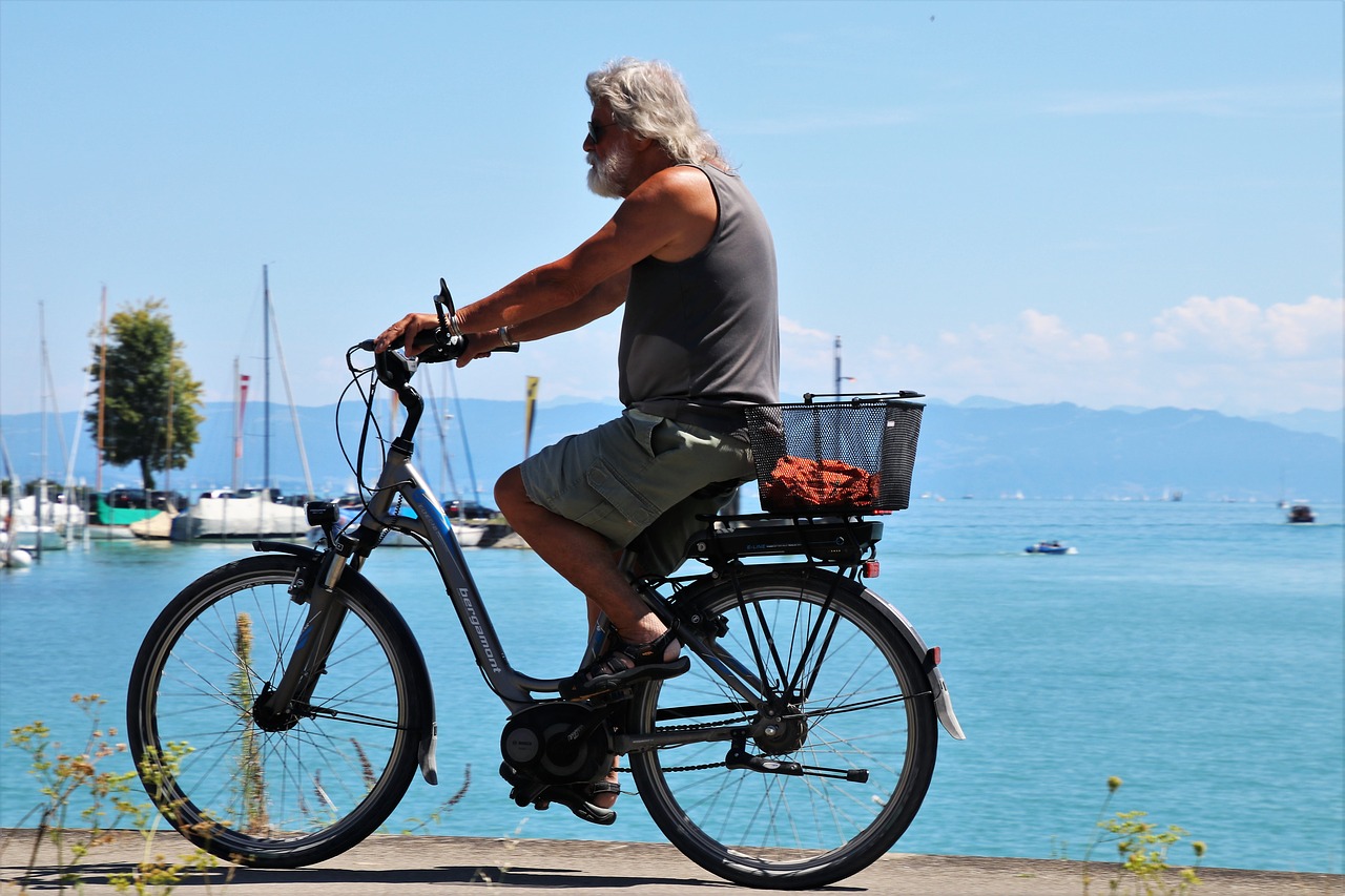 man cycling